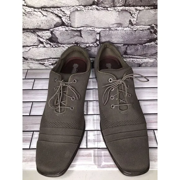 Mark Nason Dress Knit Oxford Gray Taupe Comfort Casual Walk Shoes Men Sz 12M US