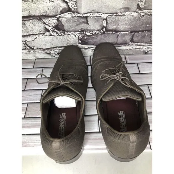 Mark Nason Dress Knit Oxford Gray Taupe Comfort Casual Walk Shoes Men Sz 12M US