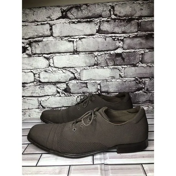 Mark Nason Dress Knit Oxford Gray Taupe Comfort Casual Walk Shoes Men Sz 12M US