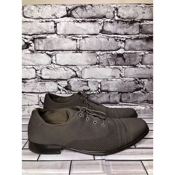 Mark Nason Dress Knit Oxford Gray Taupe Comfort Casual Walk Shoes Men Sz 12M US