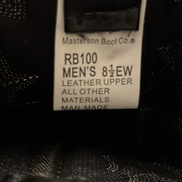 Master Son boot company men’s boots size 8.5