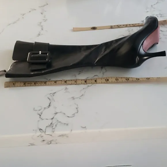 Max de Carlo Women Italian LEATHER Stiletto 2.5” Boots RED Sole Size 6.5 NEW