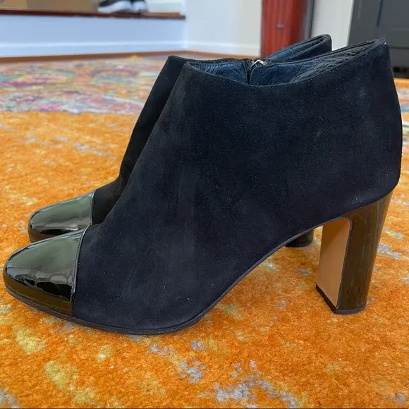 MaxMara Women Ankle Boots Black Suede Leather Size EU 38 (7)