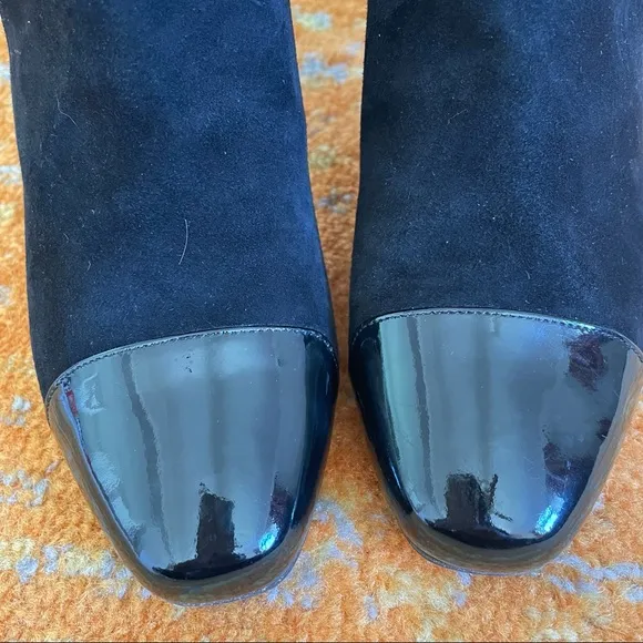 MaxMara Women Ankle Boots Black Suede Leather Size EU 38 (7)