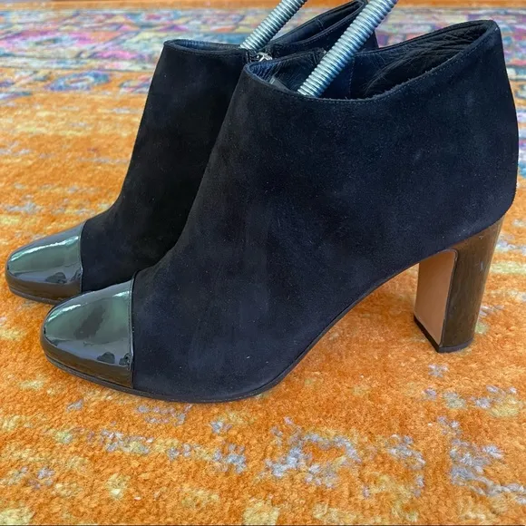 MaxMara Women Ankle Boots Black Suede Leather Size EU 38 (7)