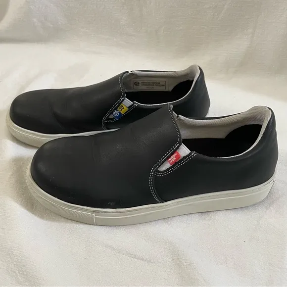Mellow Walk Owen/Jessica steel toe shoes. Black  slip on women’s size 7.5