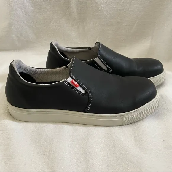 Mellow Walk Owen/Jessica steel toe shoes. Black  slip on women’s size 7.5
