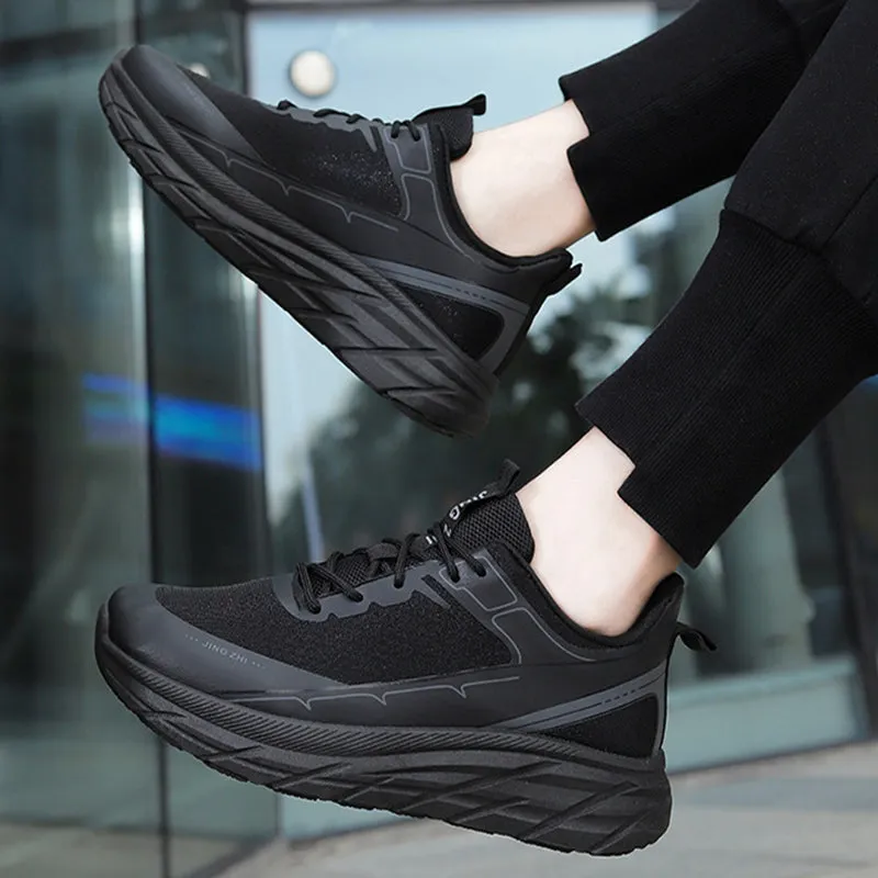 Men Outdoor Breathable Lace-up Running Sports Sneakers