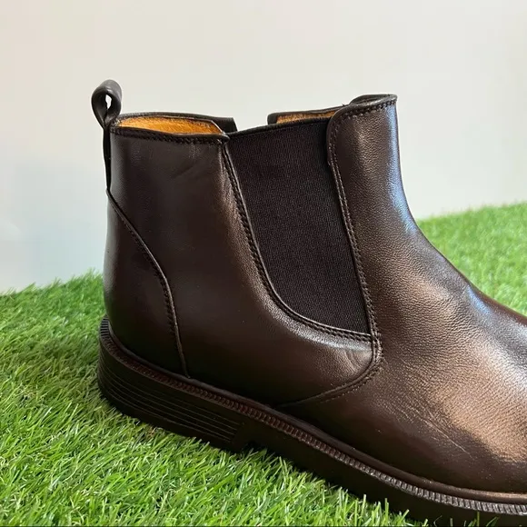 Men Western Cowboy Chelsea Zipper Ankle Genuine Leather Boot Bota Botin Cierre