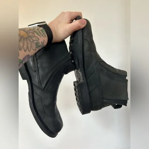 Men’s Black Leather Harley Davidson Boots