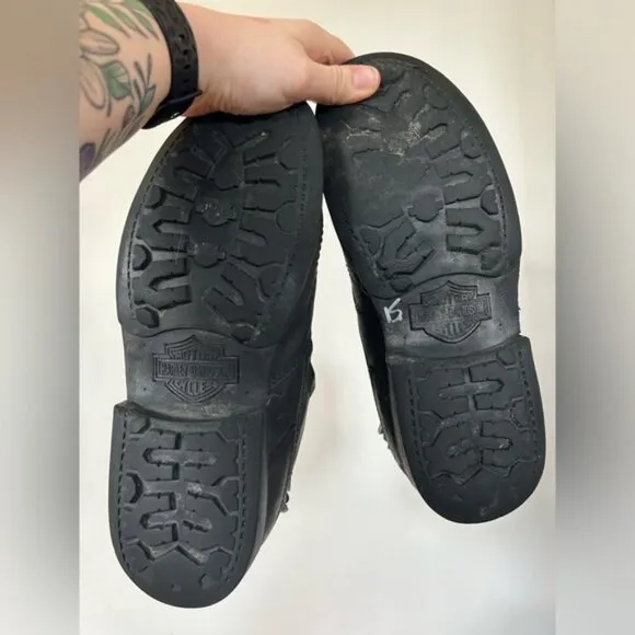 Men’s Black Leather Harley Davidson Boots