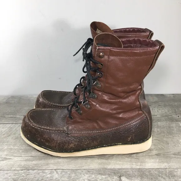 Men’s  Cabela’s Work Hunting Soft Moc Toe Boots Leather Gore-Tex Size 8 USA Made