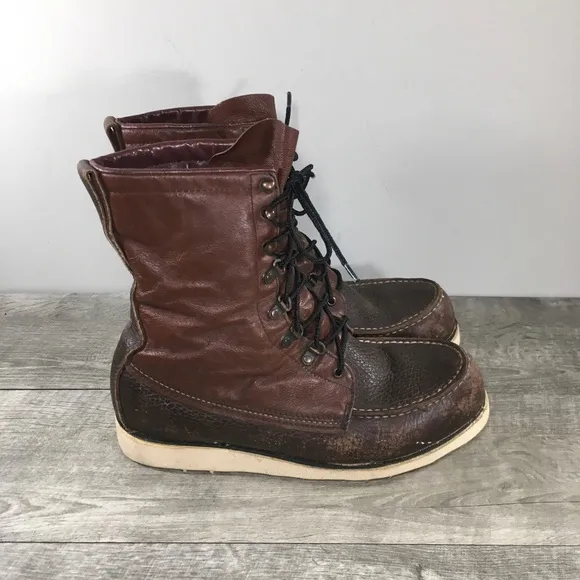 Men’s  Cabela’s Work Hunting Soft Moc Toe Boots Leather Gore-Tex Size 8 USA Made