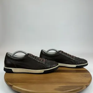 Mens Cole Haan Air Quincy Brown Leather Casual Lace Up Sneakers Shoes Size 9.5 M