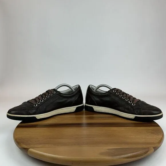 Mens Cole Haan Air Quincy Brown Leather Casual Lace Up Sneakers Shoes Size 9.5 M