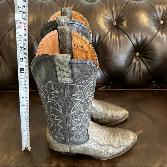 Men’s Gray Western Cowboy Boots size 8 EE (Extra Large)