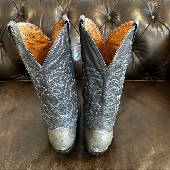 Men’s Gray Western Cowboy Boots size 8 EE (Extra Large)