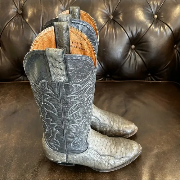 Men’s Gray Western Cowboy Boots size 8 EE (Extra Large)