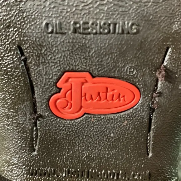 Men’s Justin Cowboy Boots.  Brown with embroidery. Style 7200. XJ1303. Size 11D