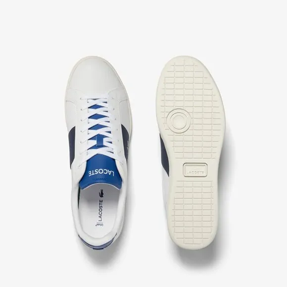 Mens Lacoste Sneakers Carnaby Pro Size CGR Bar Leather 13 NEW Blue White