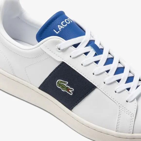 Mens Lacoste Sneakers Carnaby Pro Size CGR Bar Leather 13 NEW Blue White