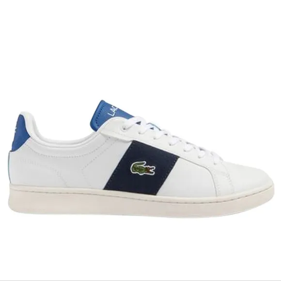 Mens Lacoste Sneakers Carnaby Pro Size CGR Bar Leather 13 NEW Blue White