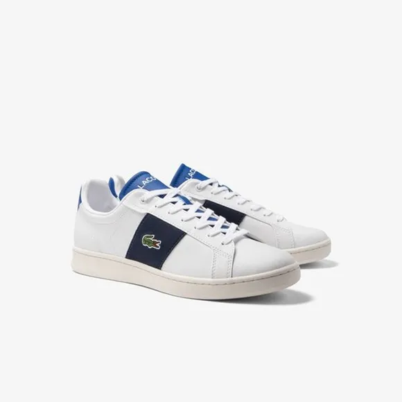 Mens Lacoste Sneakers Carnaby Pro Size CGR Bar Leather 13 NEW Blue White