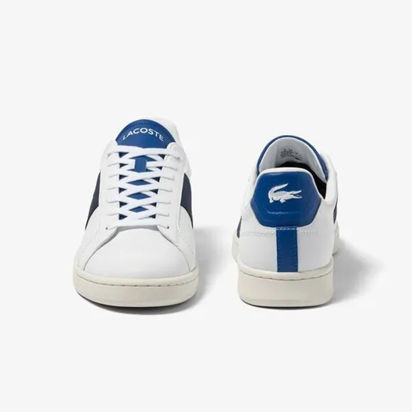 Mens Lacoste Sneakers Carnaby Pro Size CGR Bar Leather 13 NEW Blue White