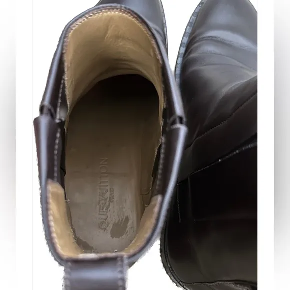 Men’s Louis Vuitton Leather Ankle Chelsea Boots - Sz 9