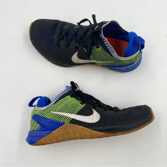 Men’s Nike Metcon 2 DSX Flyknit Black Volt Cross Training Shoes men’s 9 gum sole