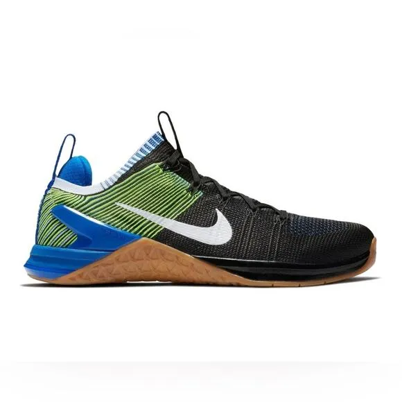 Men’s Nike Metcon 2 DSX Flyknit Black Volt Cross Training Shoes men’s 9 gum sole