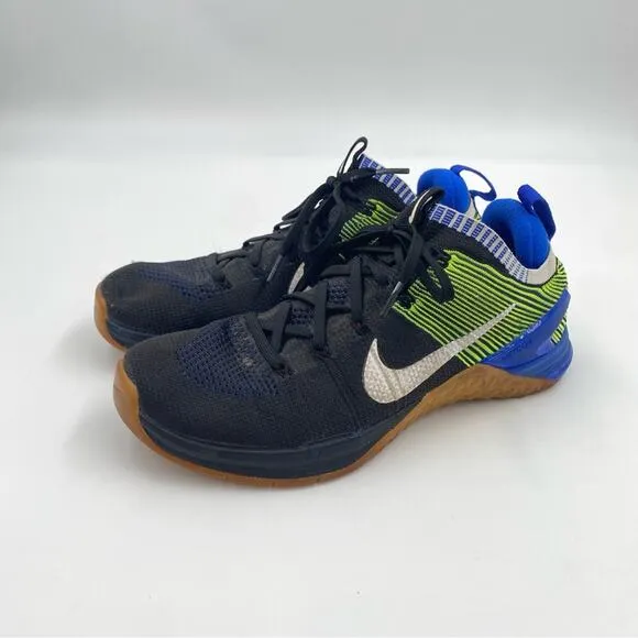Men’s Nike Metcon 2 DSX Flyknit Black Volt Cross Training Shoes men’s 9 gum sole