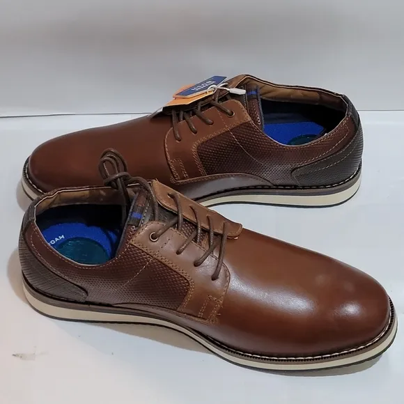 Men's Nunn Bush Circuit‎ Plain Toe Oxford Walking Shoes Brandy