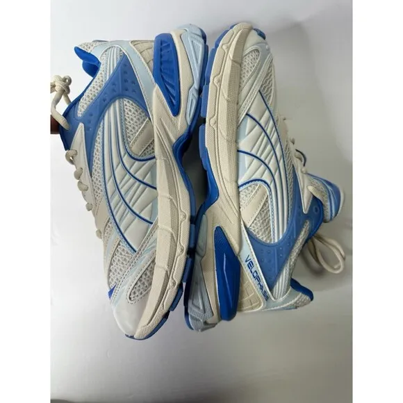 Men’s Puma Velophasis Technisch Casual Shoes Off White/Blue 390932-08 Size 8.5