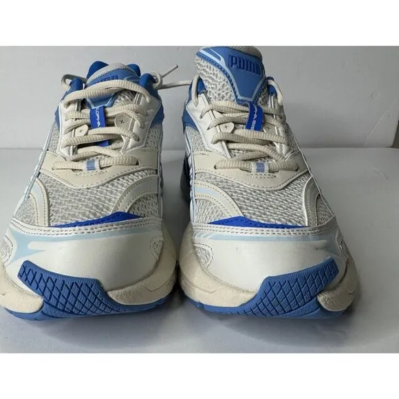 Men’s Puma Velophasis Technisch Casual Shoes Off White/Blue 390932-08 Size 8.5
