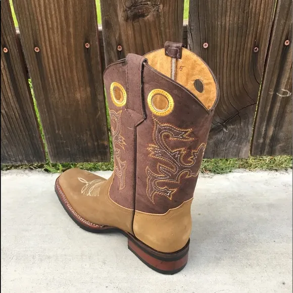 Men’s Rodeo Boots Genuine Cowhide Leather
