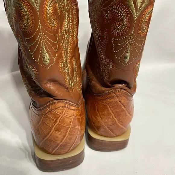 Men’s size 7.5 JNV Boots El Presidente Gold Collection Exotic Leather Western