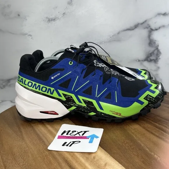 Mens Size 9.5 - Salomon Spikecross 6 Gore-Tex Studded Trail Hiking Running Shoes