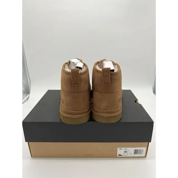 Men’s Size 12 UGG Australia 3236 Neumel Boots Chestnut Tan Beige Low Boots