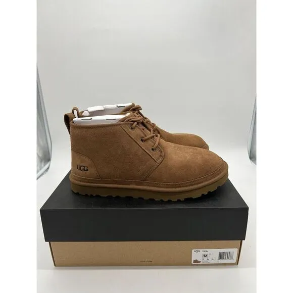 Men’s Size 12 UGG Australia 3236 Neumel Boots Chestnut Tan Beige Low Boots