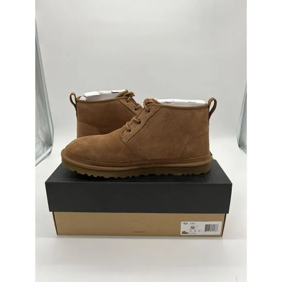 Men’s Size 12 UGG Australia 3236 Neumel Boots Chestnut Tan Beige Low Boots