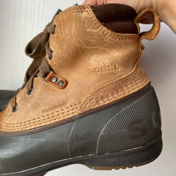 Men's Sorel Brown and Black Rain &amp; Snow Boots