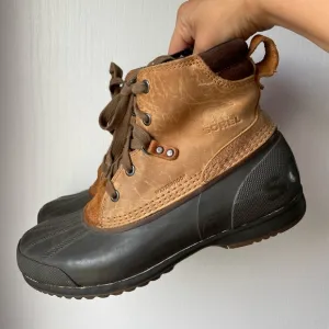 Men's Sorel Brown and Black Rain &amp; Snow Boots