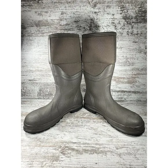 Men's The Original Muck Boot Company Chore Cool ST Brown Steel Toe Boots Sz 12