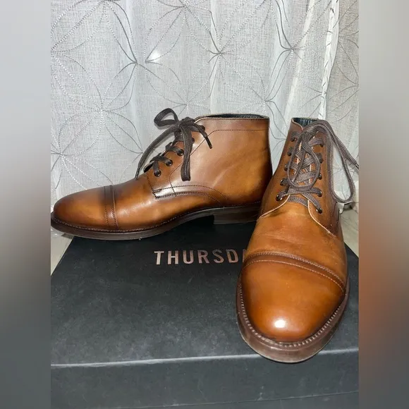 Men’s Thursday Cadet Boots. Walnut. Size 10