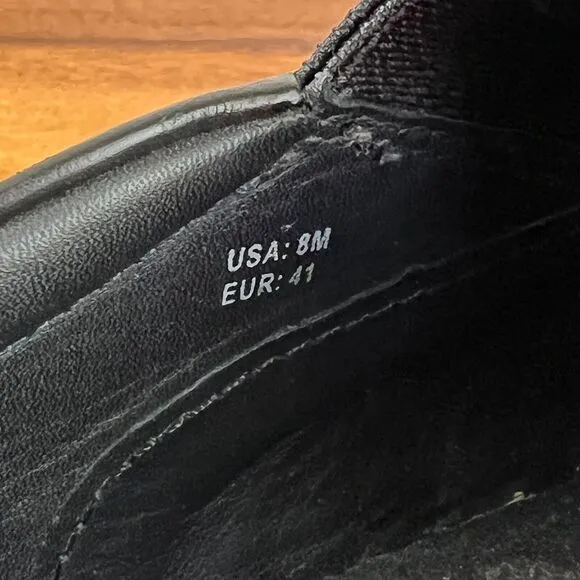 Mens Vince Fletcher Black Leather Slip On Casual Comfort Sneakers Shoes Size 8 M