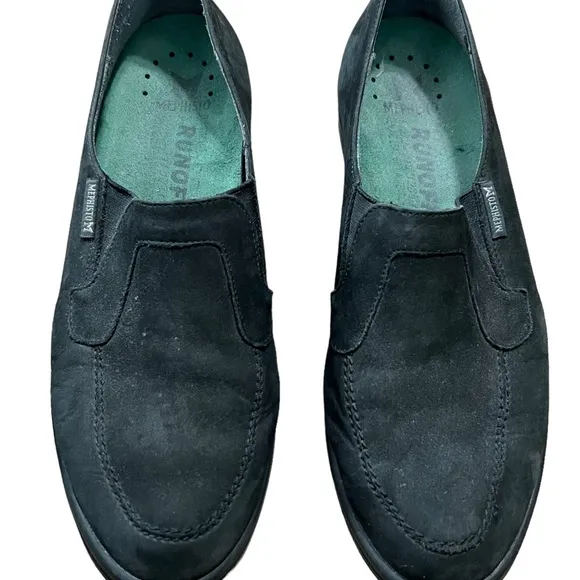 Mephisto Runoff Slip On Black Shoes Size 9.5
