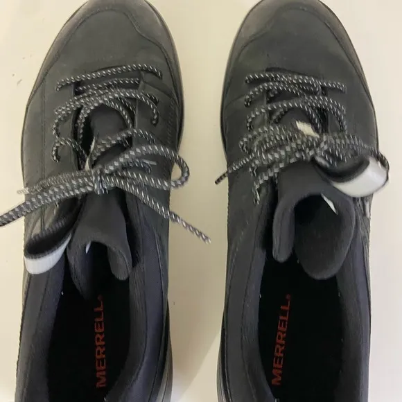 Merrell ascent ride gtx hiking trail black leather sneakers 14