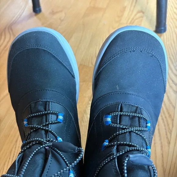 MERRELL BOOTS SNOW BANK WATERPROOF black blue Winter  Warm Youth Boys SIZE 6 6M