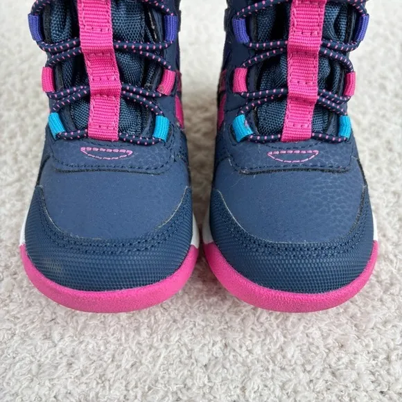 Merrell Boots Toddler Girls 5M Blue Pink Snow Crush 2.0 Waterproof Snow Boots